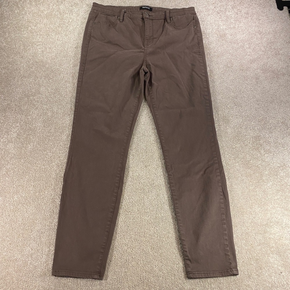 Buffalo Hanna Skinny Pants Womens 12/32 Brown High Rise Soft Stretch Trousers